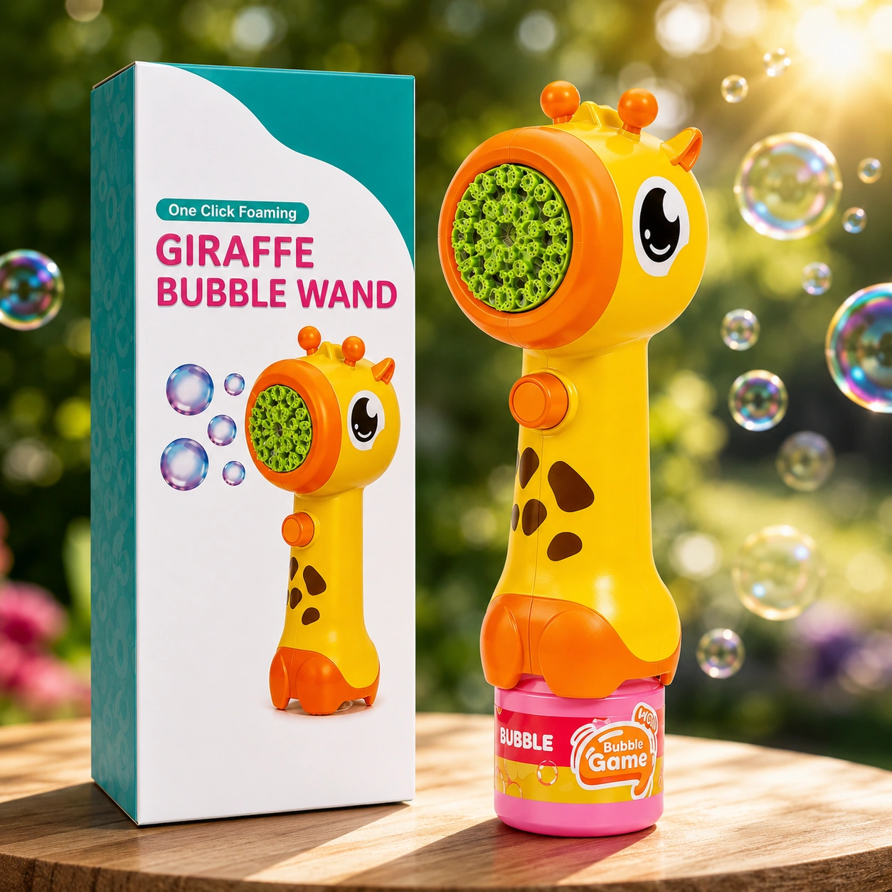 giraffe bubble gun1 Giraffe Bubble Gun Toy - Image 1