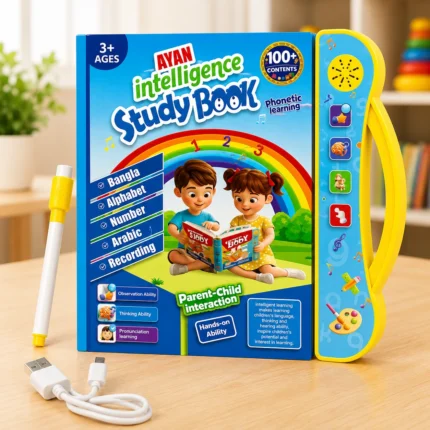 52 Pages Kids Intelligence Book with Pen & USB Charging Cable